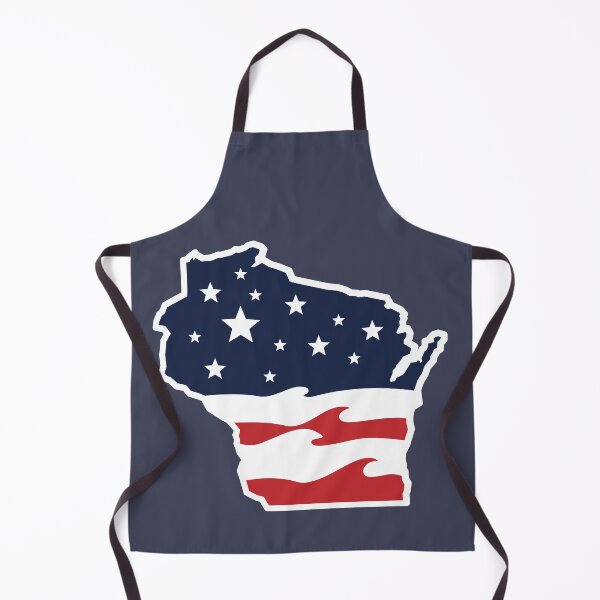 Item preview, Wisconsin Stars and Wavy Stripes U.S. Flag designed and sold by gstrehlow2011.