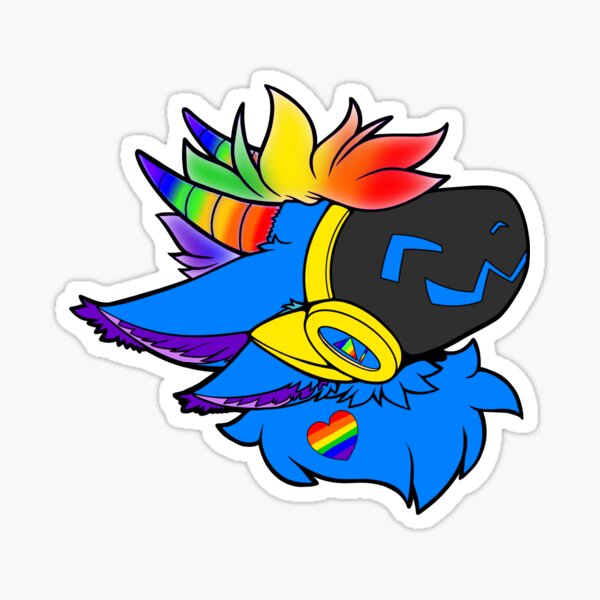 Protogen Gay Pride Sticker