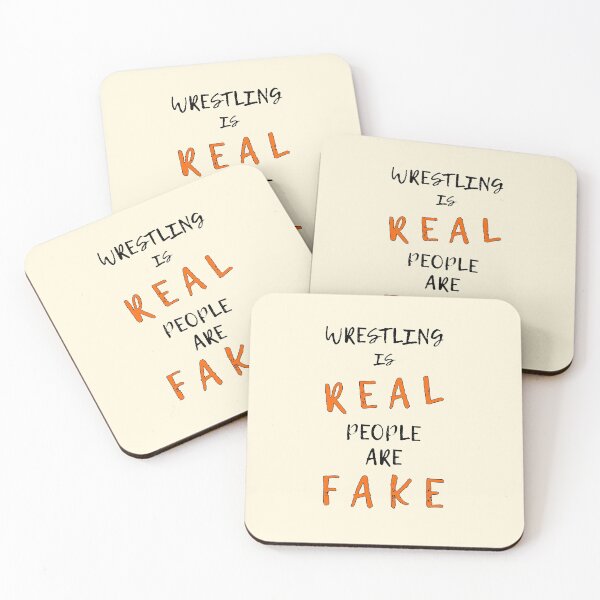 Item preview, Wrestling Is Real People Are Fake designed and sold by KittyPolka.