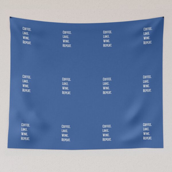 Item preview, Coffee Lake Wine Repeat cool funny quote designed and sold by KiriBrero.