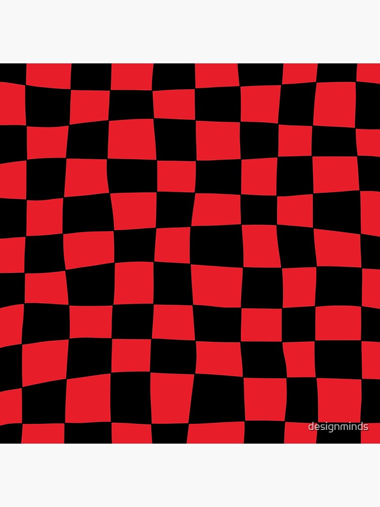 Black fashion red checkerboard