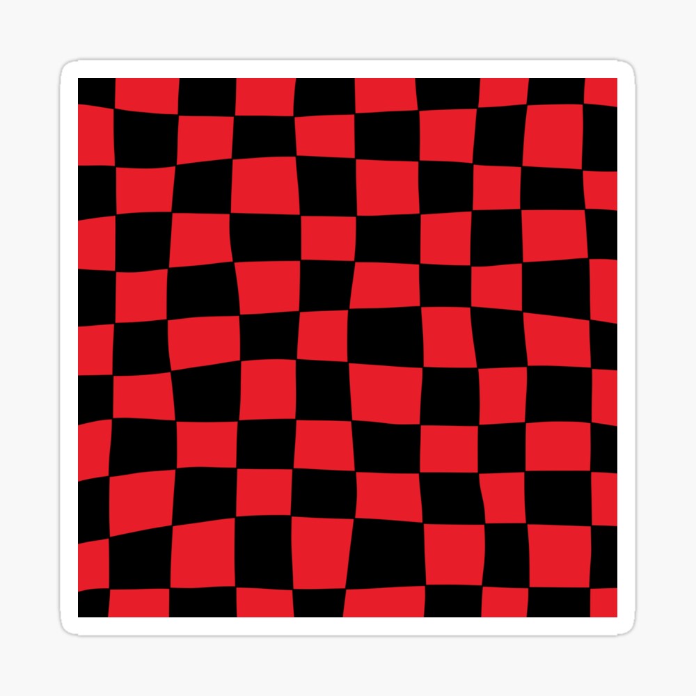 Red hot sale black checkerboard