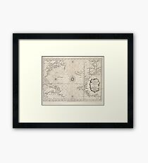 Vintage Map of The Atlantic Ocean (1746) Framed Print