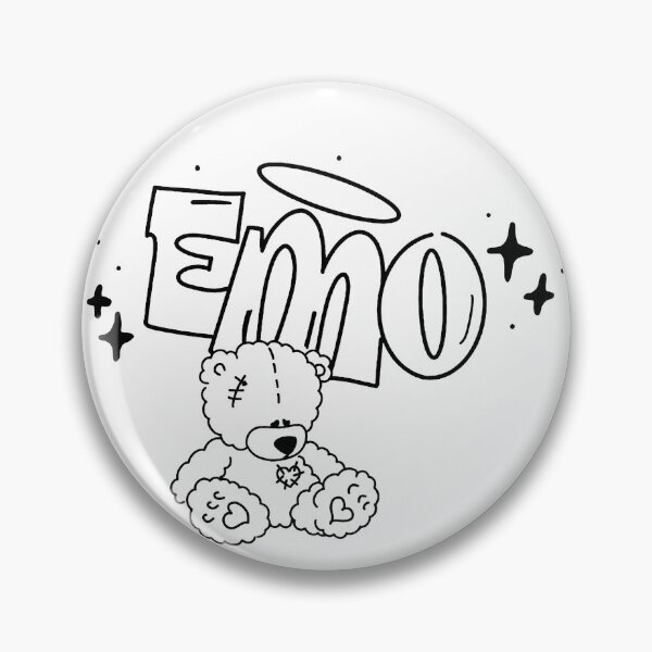 Item preview, emo teddy bear (outline) designed and sold by y2kdiariesbyliz.