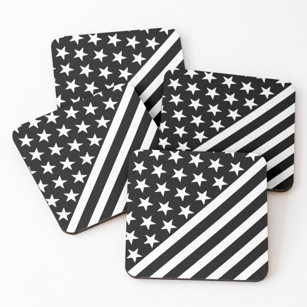 Item preview, Black and White Stars and Stripes designed and sold by CoolYule.