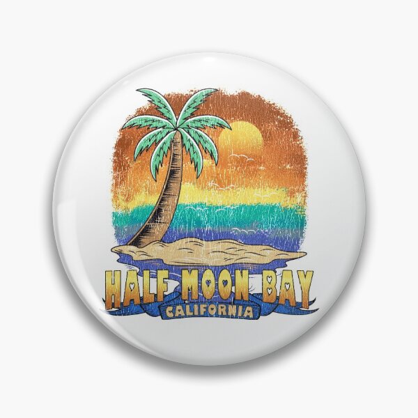 Item preview, Half Moon Bay California | Vintage Distressed Souvenir designed and sold by passion4merch.