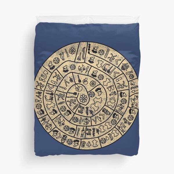 Item preview, Distressed Phaistos Disk from Minoan Crete designed and sold by Happy Puppy Print On Demand.