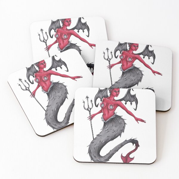 Item preview, Dark Devilish Mermaid designed and sold by Lisbeth Six.