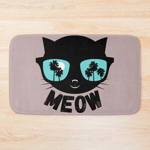 Item preview, Cool Black Cat Wearing Reflecting Sunglasses Tropical Vibes-Funny Cats designed and sold by Mary Maple.