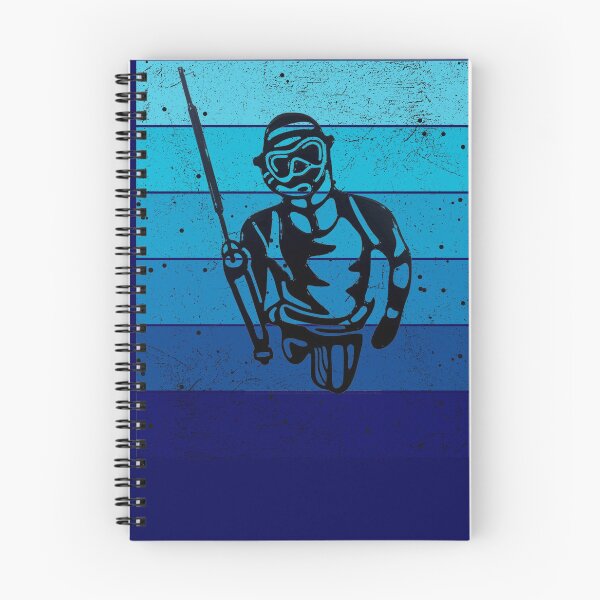 Item preview, Spearfishing retro gradients deep blue ocean gift idea for any fishing diving lover  designed and sold by Live  Today.