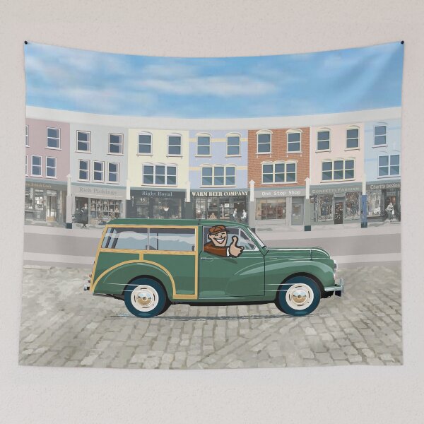 Item preview, Morris Minor Traveller in Almond green designed and sold by Bigs66.