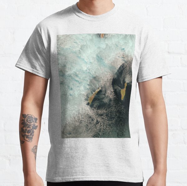 Satellite Image Catalina and San Clemente Islands California Classic T-Shirt