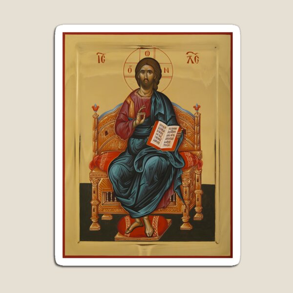 Item preview, Jesus Christ Enthroned Orthodox Icon designed and sold by StJohnBrotherhd.