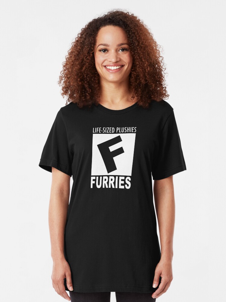 Alternate view of Furries Rating Slim Fit T-Shirt