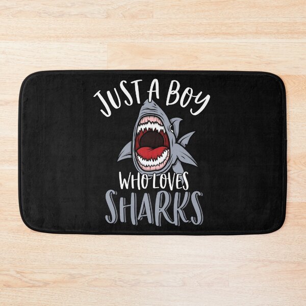 Item preview, Just A Boy Who Loves Sharks Funny Great White Shark Lover designed and sold by MintedFresh.