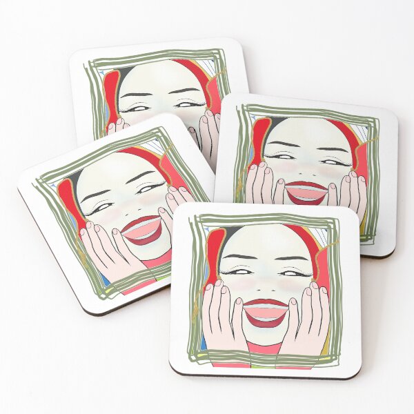 Item preview, Anime Girl Laughing Emote Mask Drawing designed and sold by ViewerEqualsPhoton.