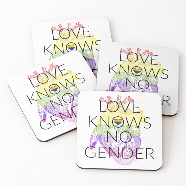 Item preview, Love Knows No Gender Pride Rainbow Heart White BG designed and sold by Old Urban Farmhouse Design Studio.