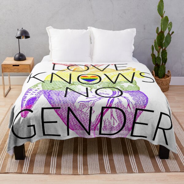 Item preview, Love Knows No Gender Pride Rainbow Heart White BG designed and sold by Old Urban Farmhouse Design Studio.