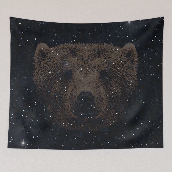 Item preview, Bear head night pattern, wild animal print, bear lover t-shirts designed and sold by Kirei-Lily.