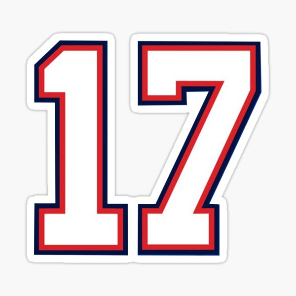 Josh Allen 17 Buffalo Jersey Logo Typography 