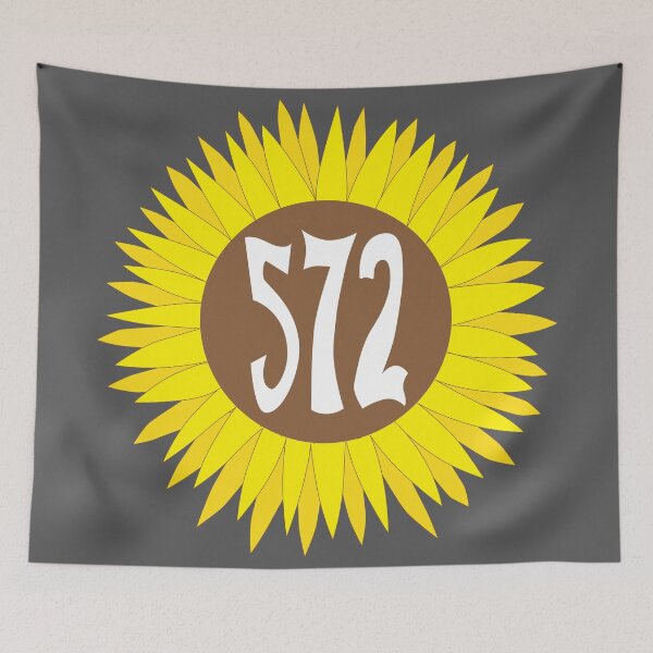 Item preview, Hand Drawn Oklahoma Sunflower 572 Area Code designed and sold by itsrturn.