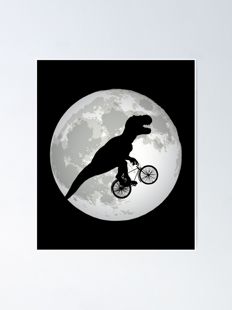 Utahraptor Jumping Black Silhouette Dinosaur - Utahraptor - Posters and Art  Prints