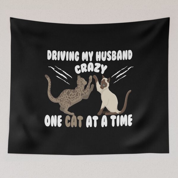 Item preview, Driving My Husband Crazy One Cat At  A Time, Cute Maine Coon Cat, Cat Lover Teez, , Halloween Gift For Boyfriend designed and sold by Rassitni.