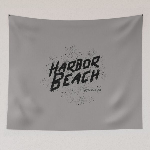 Item preview, Harbor Beach Michigan Graffiti Black Design designed and sold by Eleven-K.