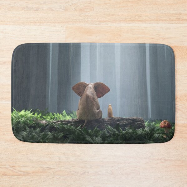 Item preview, elephant and dog sit in the deep forest 2 designed and sold by Mike Kiev art.