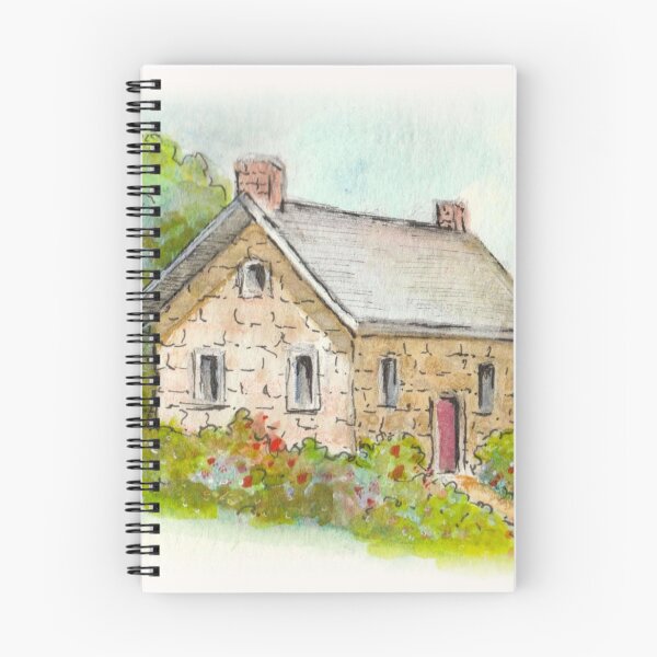 Item preview, Watercolor Painting of Little Stone Cottage designed and sold by JoyfulWhimsy.