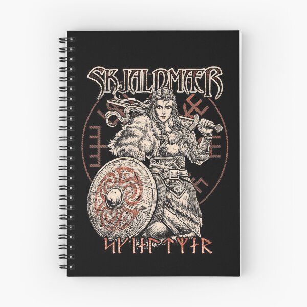 Item preview, Skjaldmaer Shieldmaiden Norse Younger Futhark Runes Female Viking Warrior Vegvisir designed and sold by BluePagan.