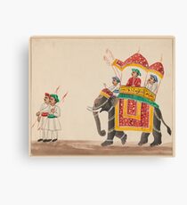 Decorated Indian Elephant with a Canopied Howdah Canvas Print