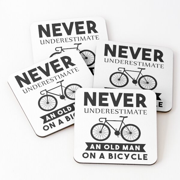 Item preview, Never underestimate an old man on a bicycle designed and sold by SasKloset.