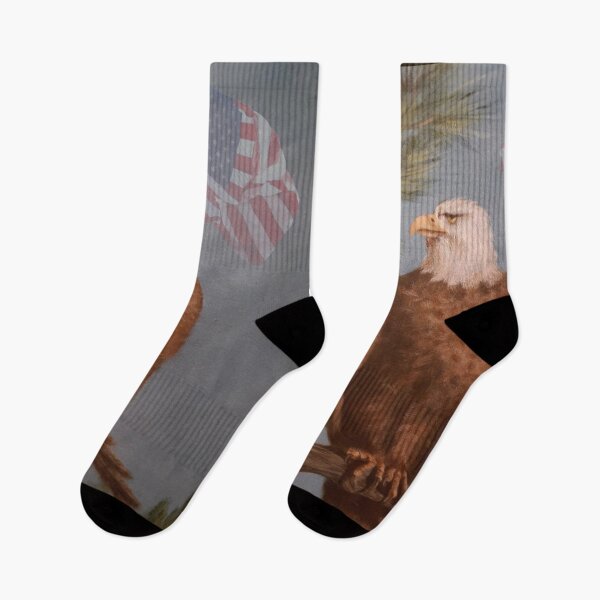 Item preview, Bald Eagle with American Flag designed and sold by CheranY.