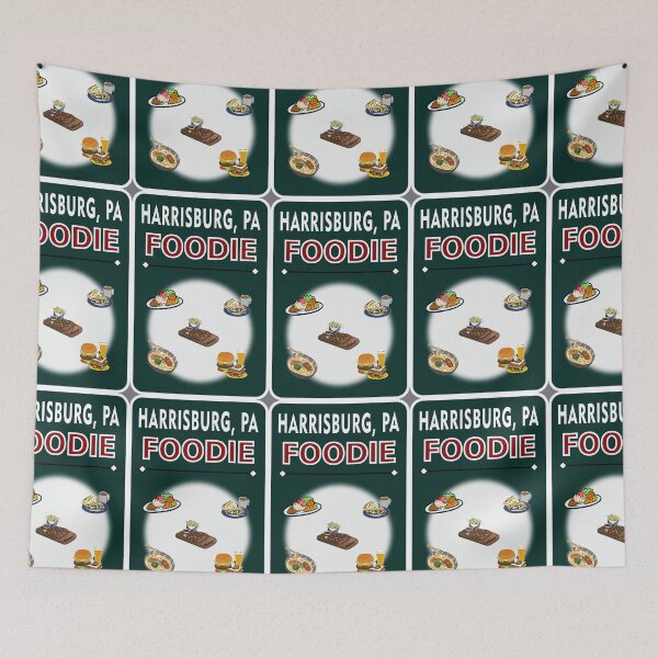 Item preview, Harrisburg, PA  - Foodie - Blackish Green Background designed and sold by ThisNThatImages.