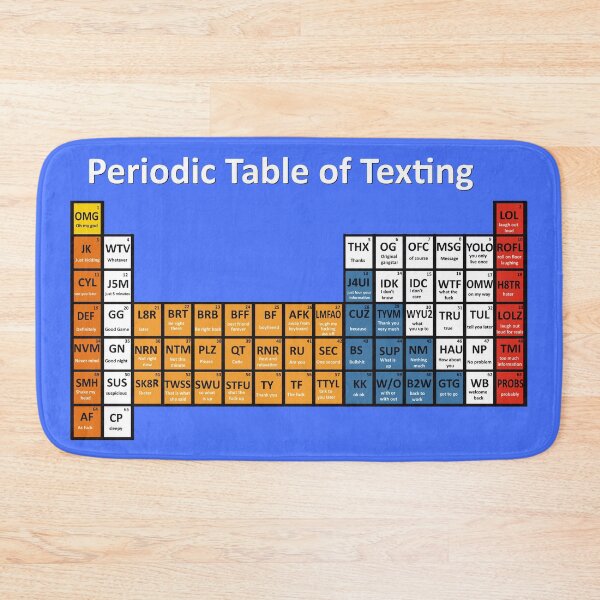 Item preview, Periodic Table of Texting designed and sold by Shadowsantos.