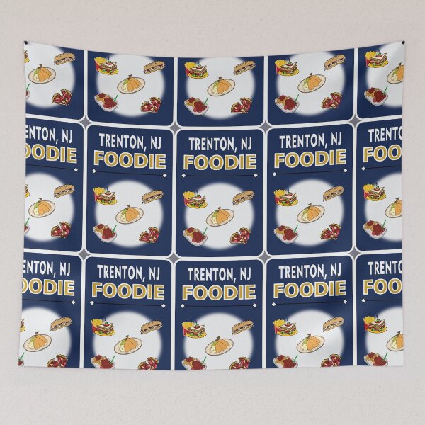 Item preview, Trenton, New Jersey  - Foodie - Dark Blue Background designed and sold by ThisNThatImages.
