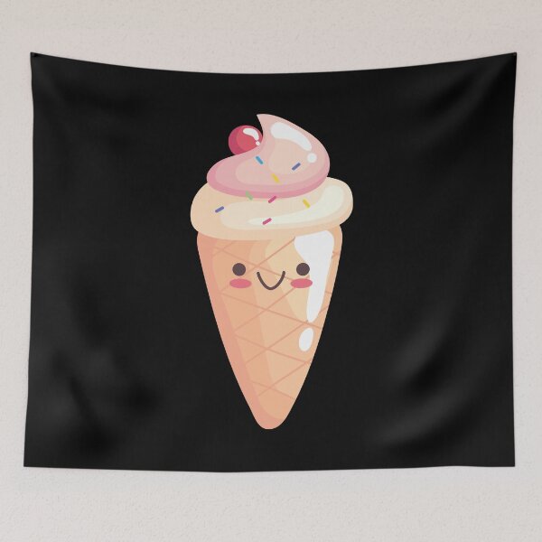 Item preview, Japanese Kawaii Cute Smiley Face - Ice cream Cone designed and sold by crazycollective.