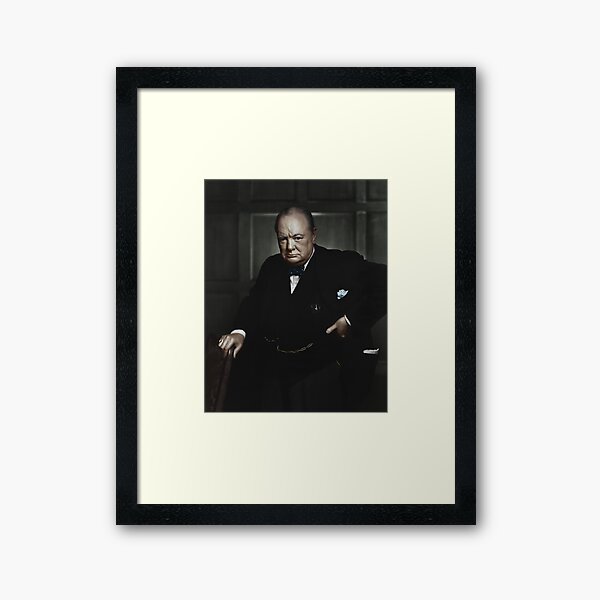 Vista previa del artículo con la obra «Retrato de Winston Churchill - El león rugiente - Yousuf Karsh - Coloreado», diseñado y vendido por warishellstore.
