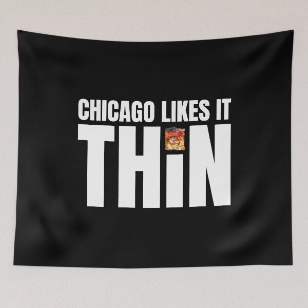 Item preview, Chicago Likes It Thin (Pizza) designed and sold by 90sBullsShirts.