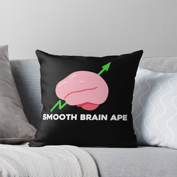 Item preview, Smooth Brain Ape, Wallstreetbets, WSB, Meme Stonks, GME designed and sold by Oof Designs.