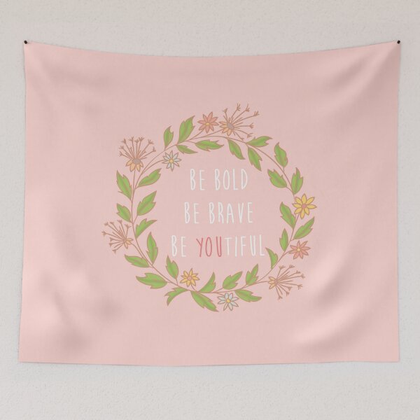 Item preview, Flower Wreath - Monogram - Be Bold, Be Brave, Be Youtiful (Be Beautiful) designed and sold by Trista Designs.