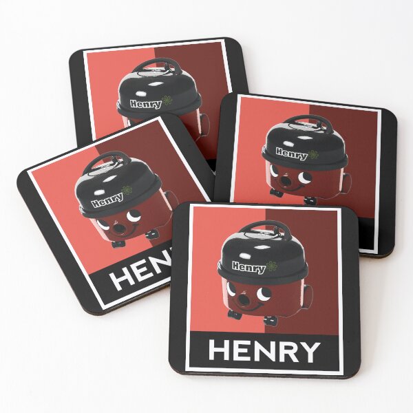 Henry Hoover Pop Art Design Coasters (Set of 4)