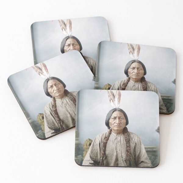 Item preview, Sitting Bull Portrait - Dakota Territory - By David Barry - Circa 1883 - Colorized designed and sold by warishellstore.