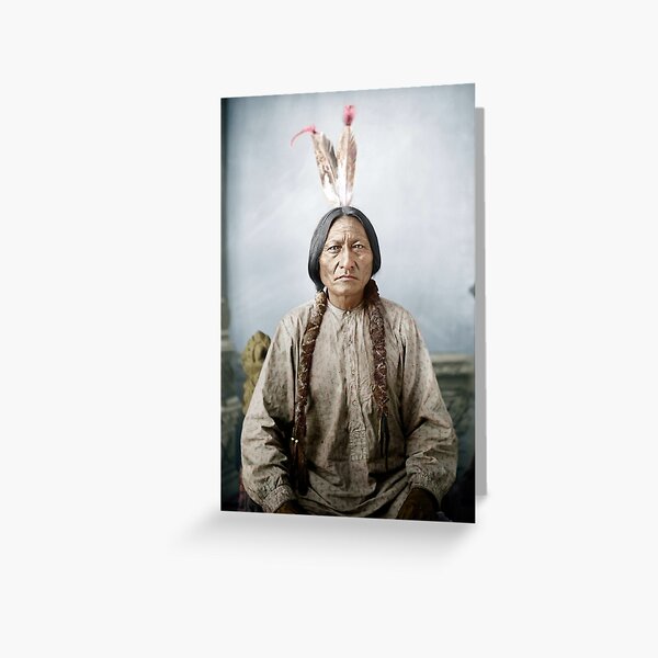 Item preview, Sitting Bull Portrait - Dakota Territory - By David Barry - Circa 1883 - Colorized designed and sold by warishellstore.