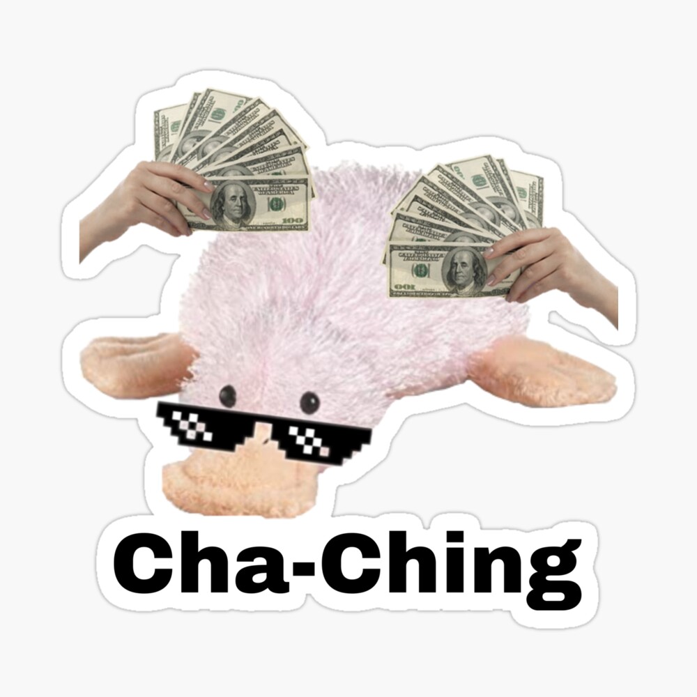 Webkinz waddles googles cha Ching money meme Pin