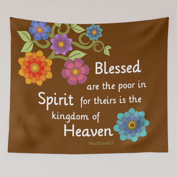 Item preview, Blessed are the poor in Spirit Beatitude Sermon designed and sold by Alondra.
