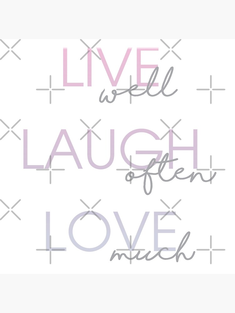 Canvas Print Love Laught Quote Pink