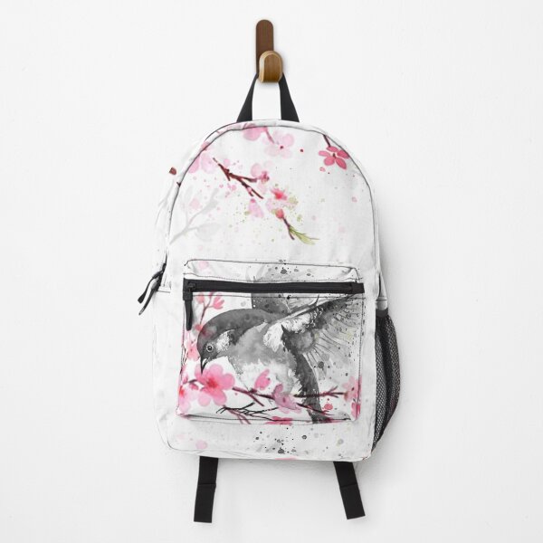 Item preview, Cherry Blossom Splash Watercolor Bird designed and sold by Tonia Henry.