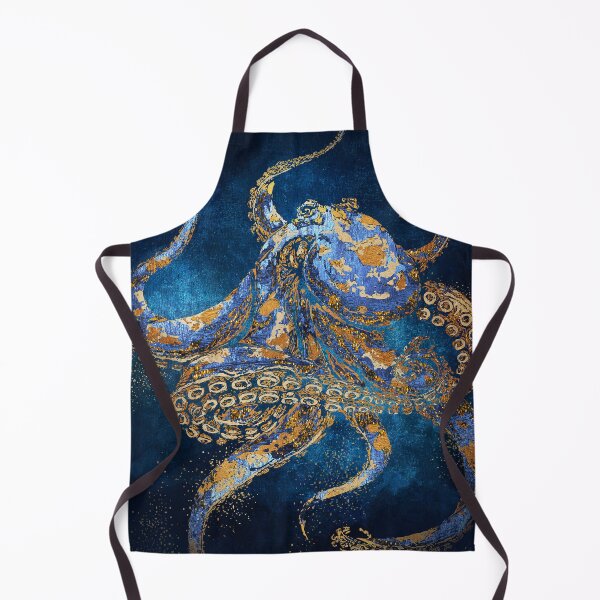 Item preview, Gold and Blue Octopus in the Deep designed and sold by JackMoreh.